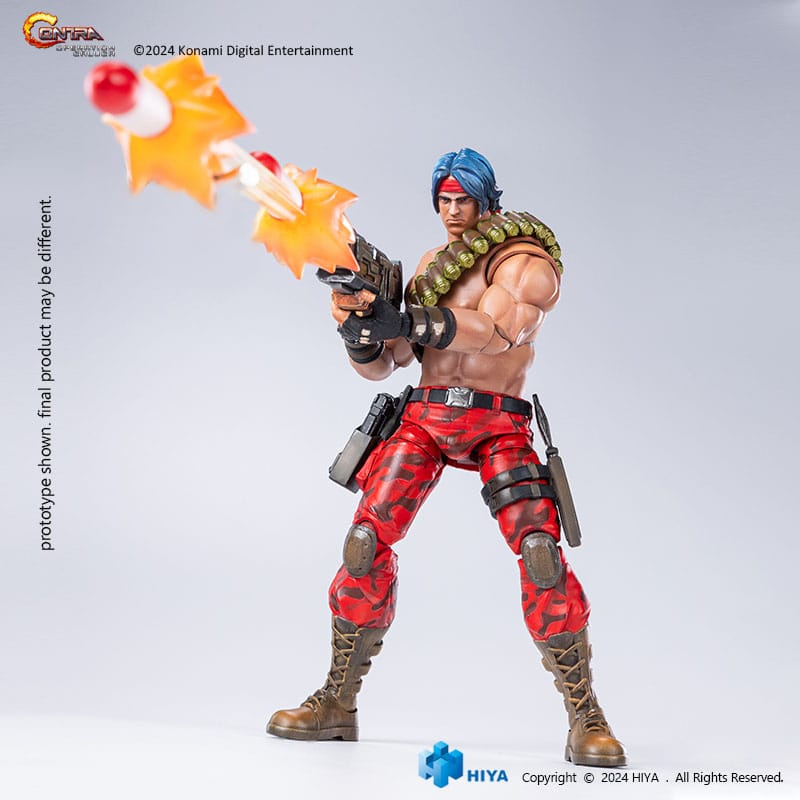 Lance Bean Contra Operation Galuga action figure firing weapon effect