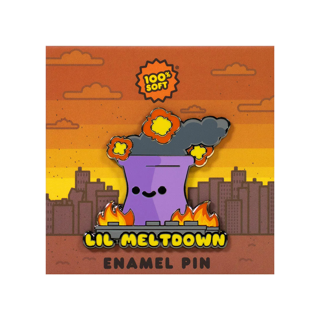 lil meltdown enamel pin nuclear reactor cute explosion design 100% soft