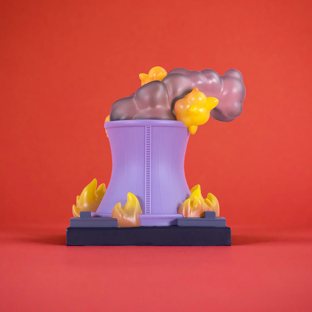 lil meltdown vinyl figure back view cooling tower