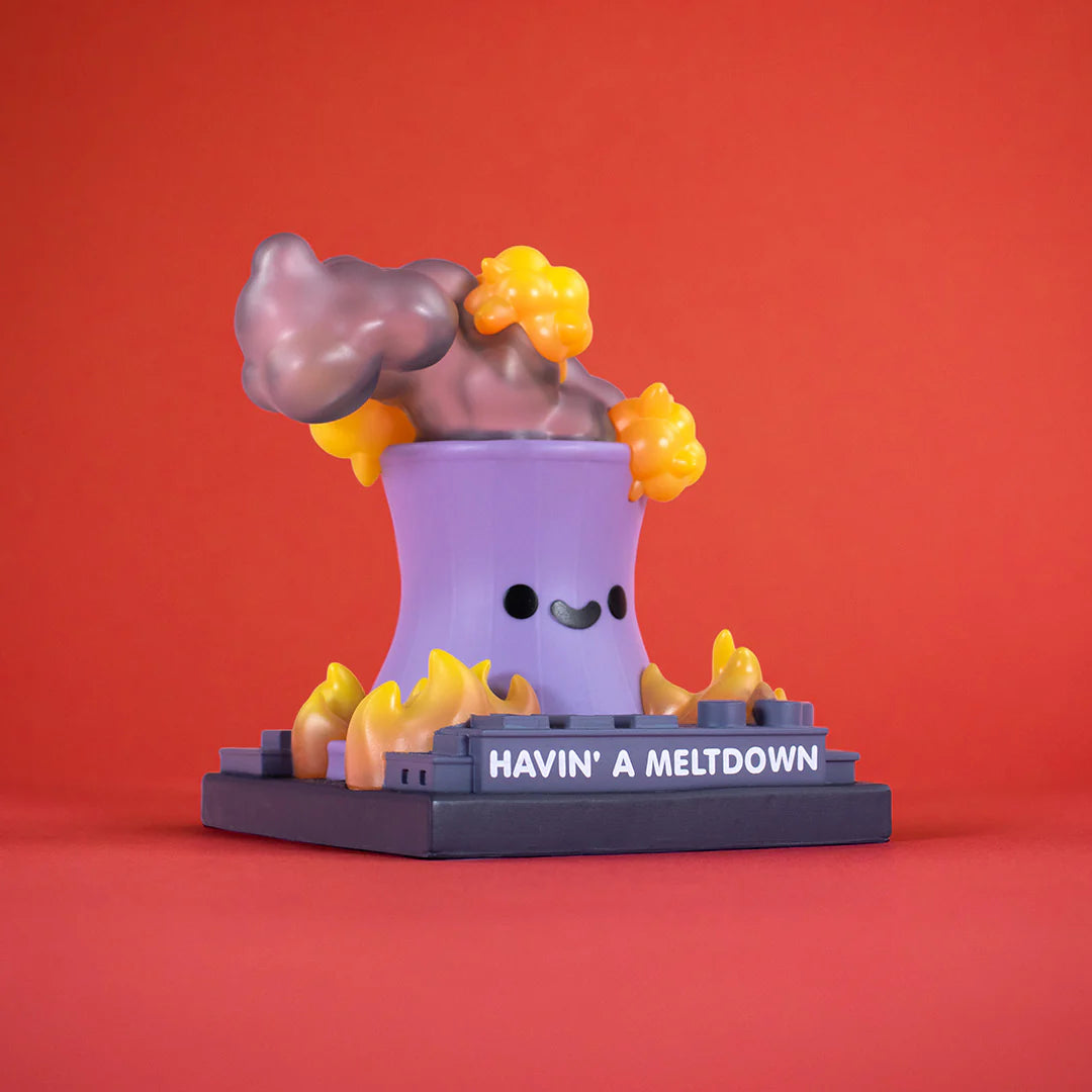 lil meltdown vinyl figure angled side view meltdown flames