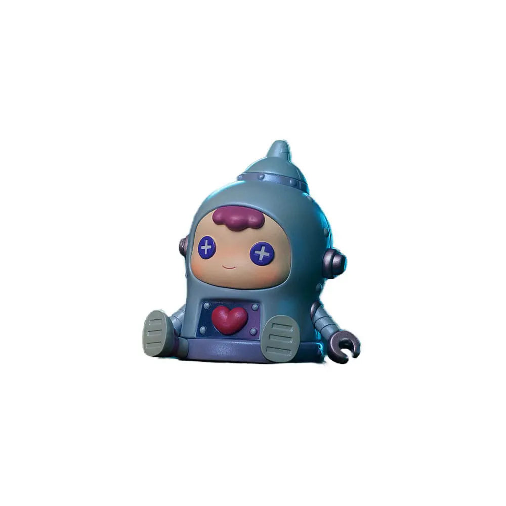 Cute tin robot character with heart and button eyes from Lilith - Monologue in the Land of OZ