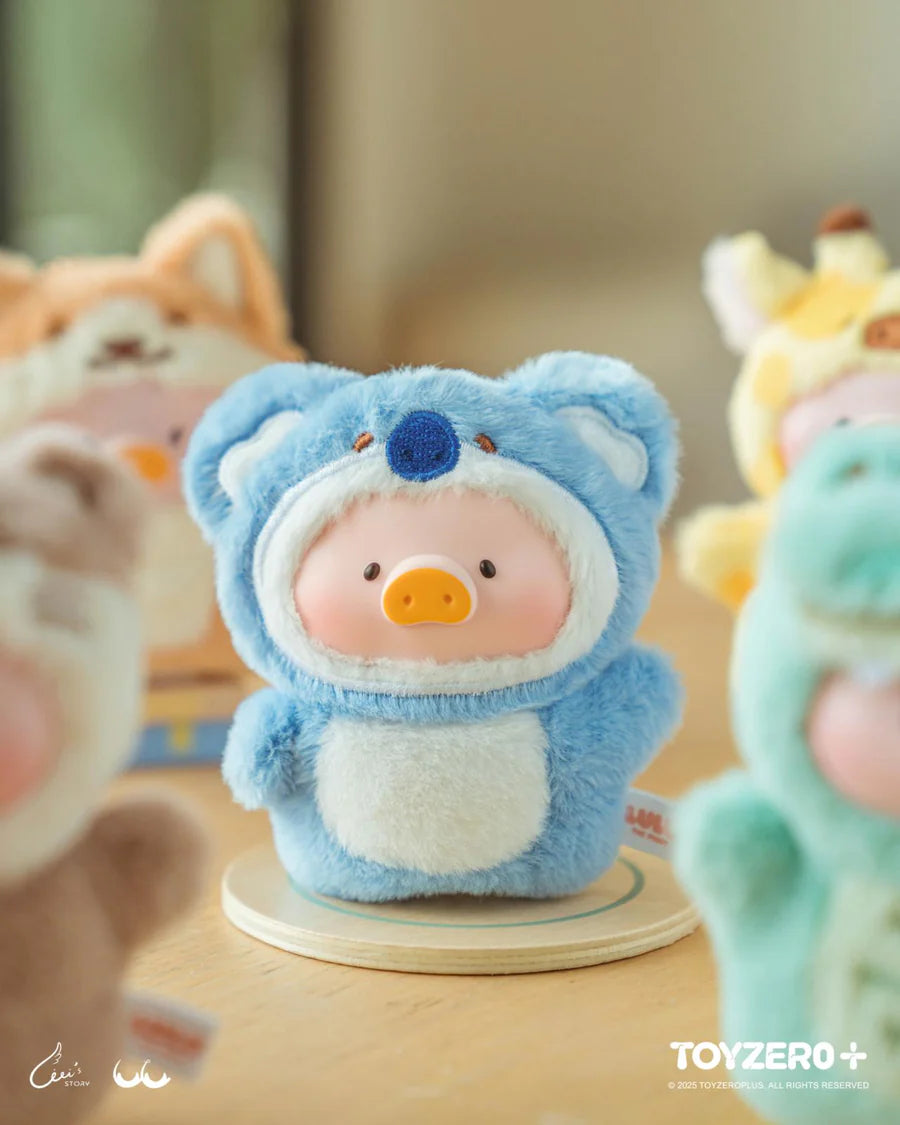 Koala LuLu the Piggy puppet show plush keychain in soft blue costume