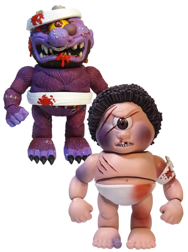 Horn Head and Sy Clops collectible vinyl figures in battle-ready stance