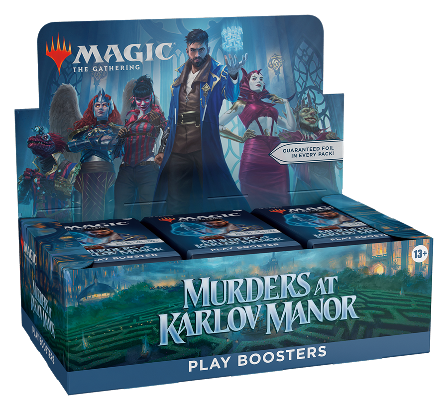 Magic The Gathering Murders at Karlov Manor Play Booster box front view factory sealed