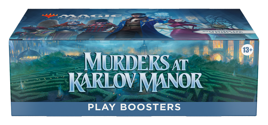 Factory sealed Murders at Karlov Manor Magic booster box side view