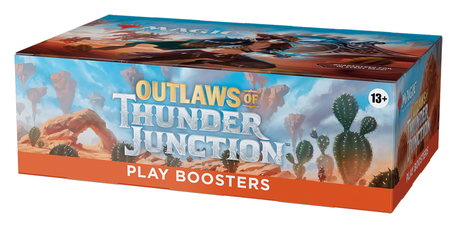 Sealed Outlaws of Thunder Junction Magic Play Booster Box product packaging
