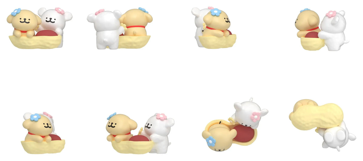 Peanut of Fortune Maltese Lucky Paws collectible displayed from multiple angles.