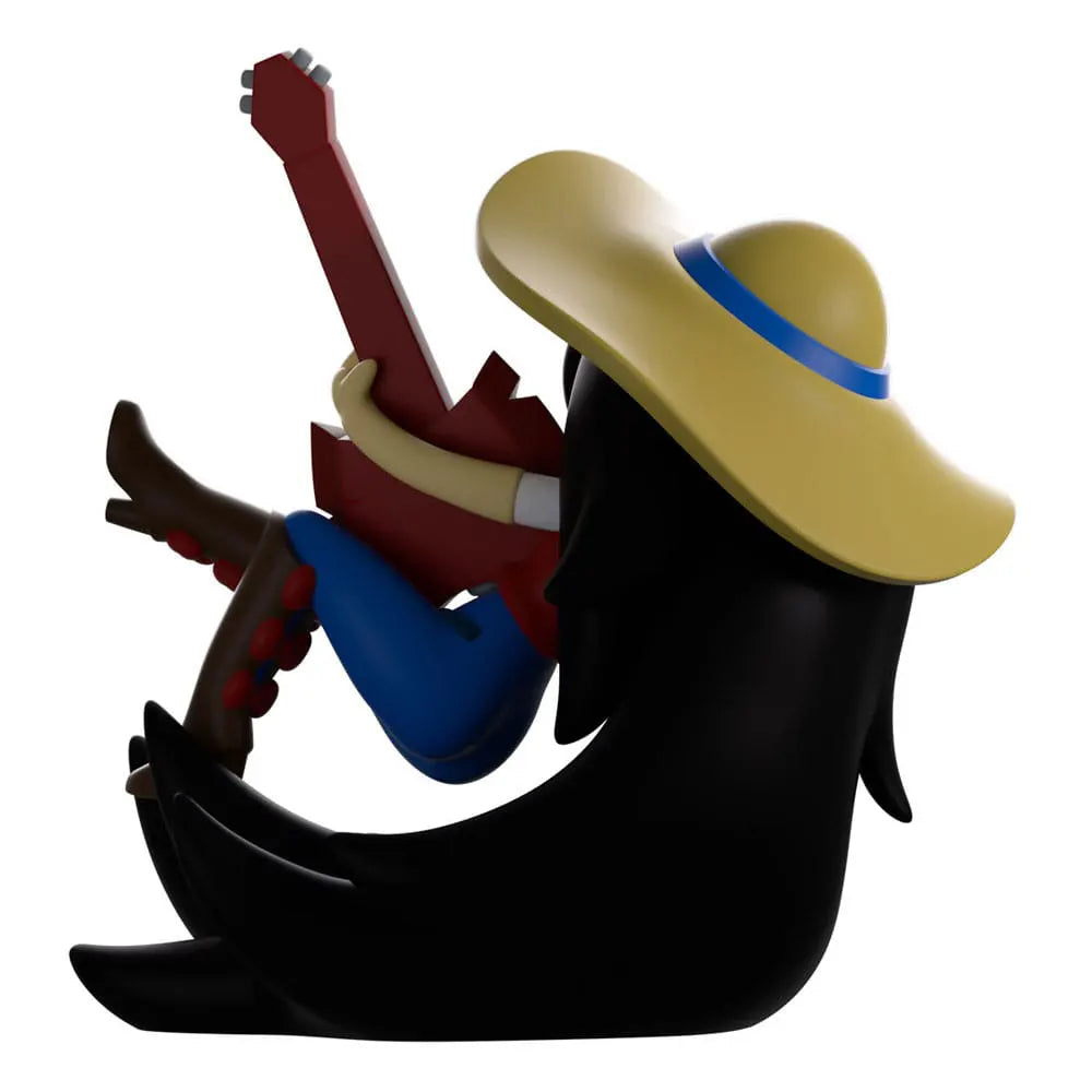 Back view of Marceline Youtooz collectible showing her large hat and flowing black hair.