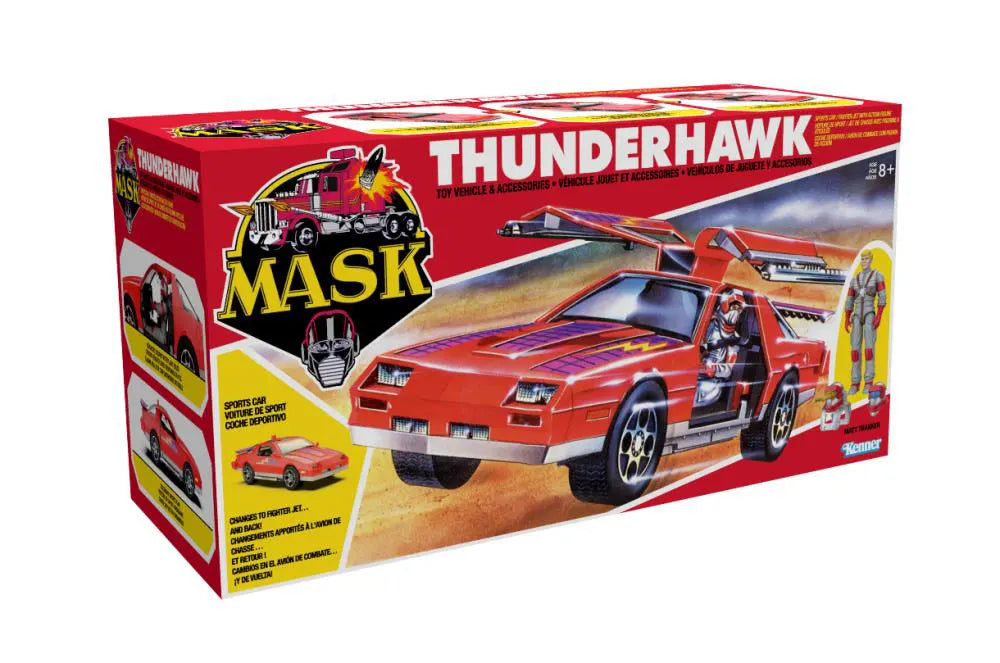 Official box of M.A.S.K. Thunderhawk by The Loyal Subjects featuring artwork and product shots