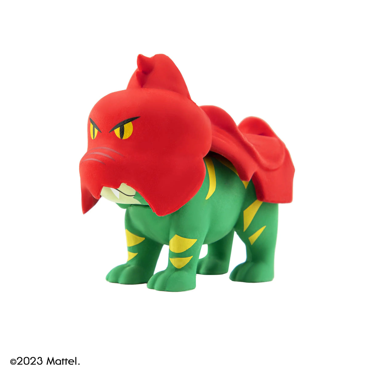 Cringer Battle Cat Gomee mini figure eraser wearing red armor helmet.