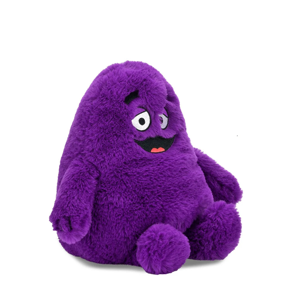 Kidrobot McDonald's Grimace plush angled side view