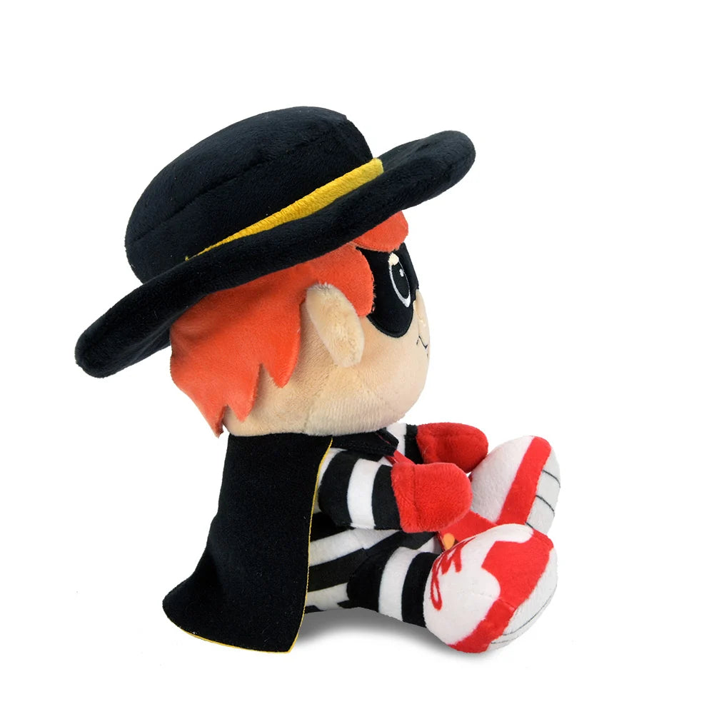 McDonald's Hamburglar Phunny Plush side view showing cape and striped outfit