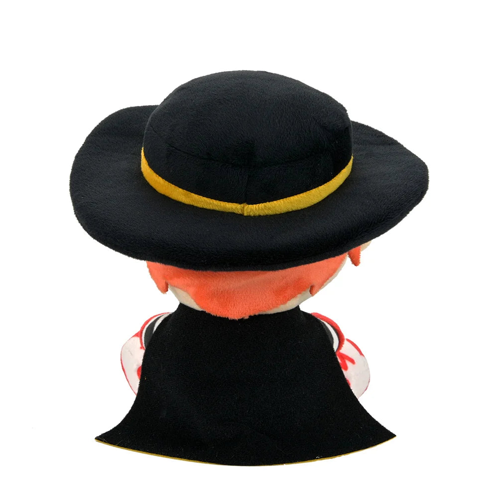 Kidrobot Hamburglar Phunny Plush rear view with black cape and hat