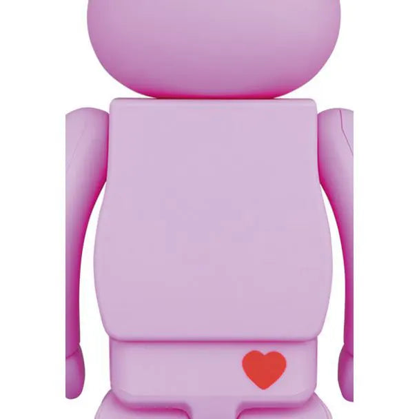 Medicom Toy Bearbrick 1000% Best Friend Bear Care Bears back view with signature red heart detail.