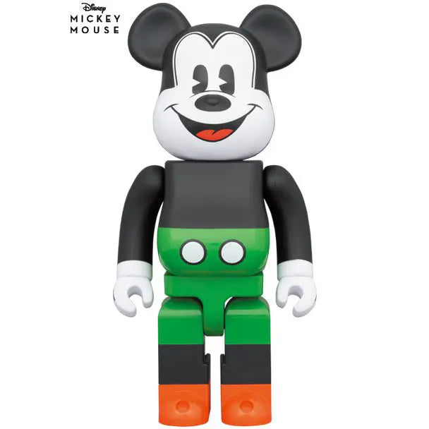 Front view of Medicom Toy Bearbrick 1000% Mickey Mouse (1930’s Poster) collectible art toy