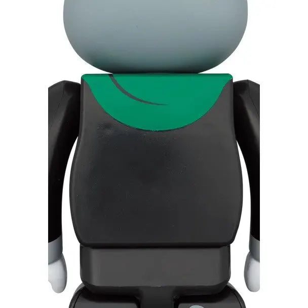 Back view of Medicom Toy Bearbrick 1000% Tom figure wearing Hogwarts Slytherin robes with green details.