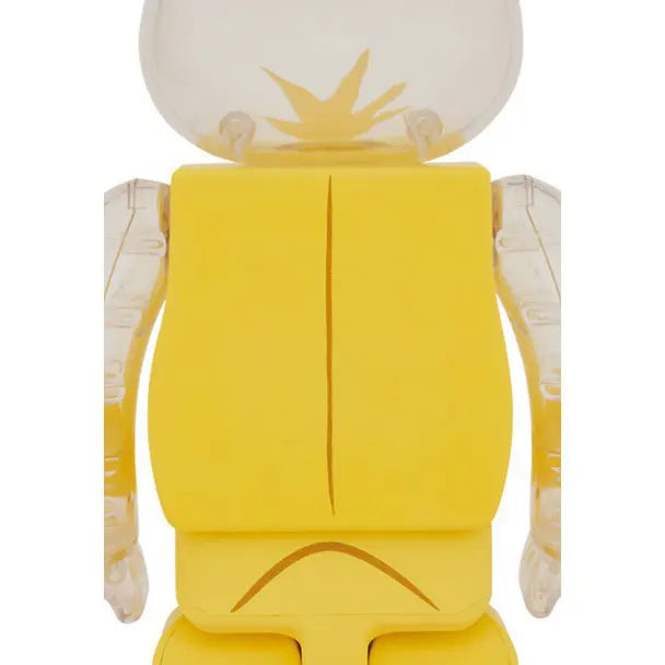 Back view of Medicom Toy Bearbrick 400% Ducky figure from Toy Story 4, showing yellow body and semi-transparent details.