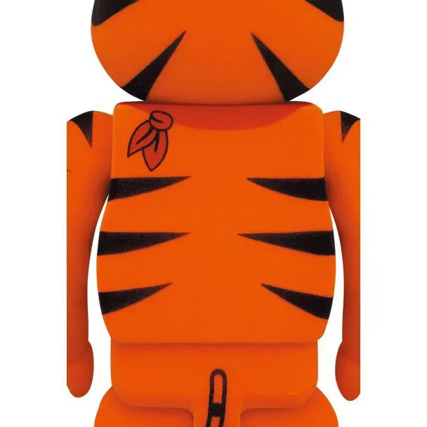 Medicom Toy Bearbrick 400% Tony the Tiger flocky edition back view with red scarf detail