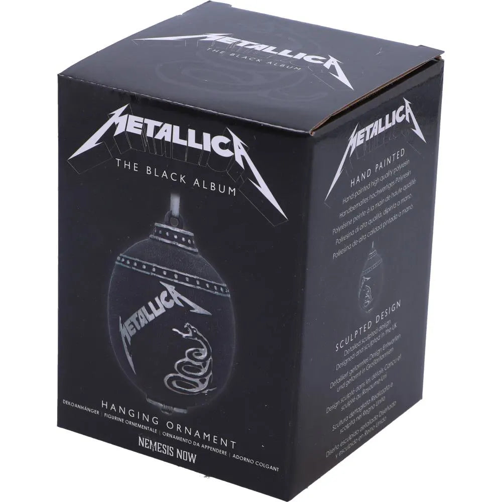 Metallica Black Album Hanging Ornament in official Nemesis Now gift box