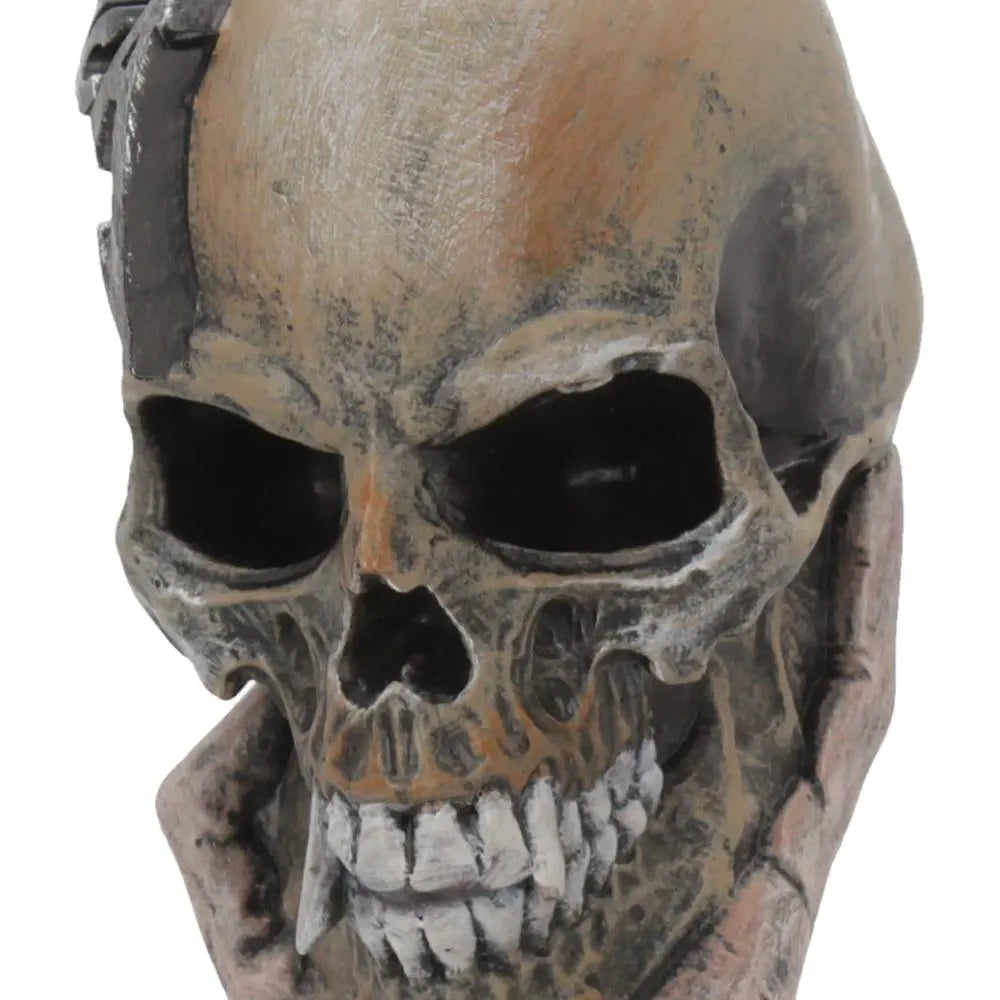 Close-up of the Metallica Sad But True skull face ornament