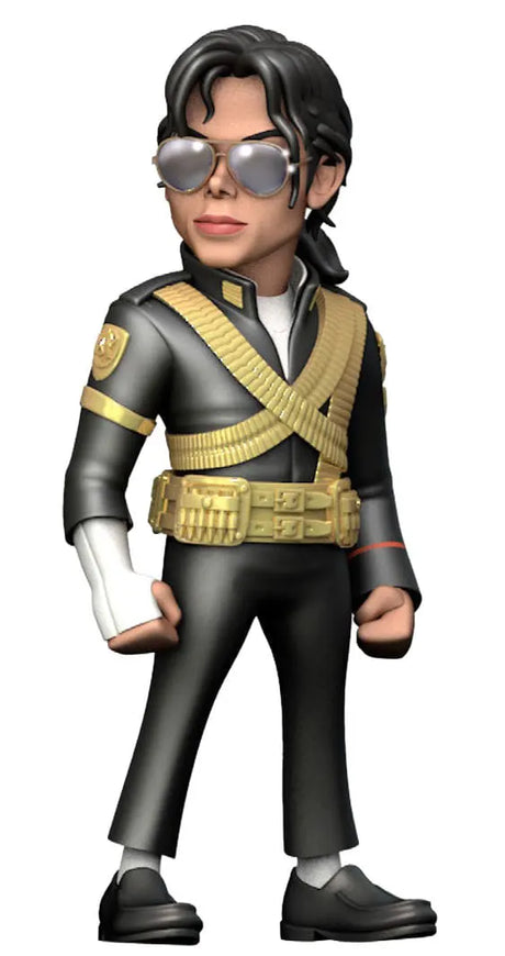 Own the King of Pop with the officially licensed Michael Jackson Minix collectible figure. Iconic black & gold outfit, sunglasses & glove. Perfect for collectors & fans!