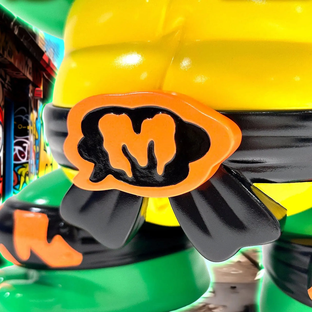 Official artwork of Grape Brain x TMNT Michelangelo vinyl figure