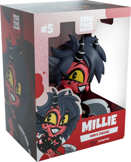Millie Youtooz vinyl figure in collector display box with Helluva Boss branding