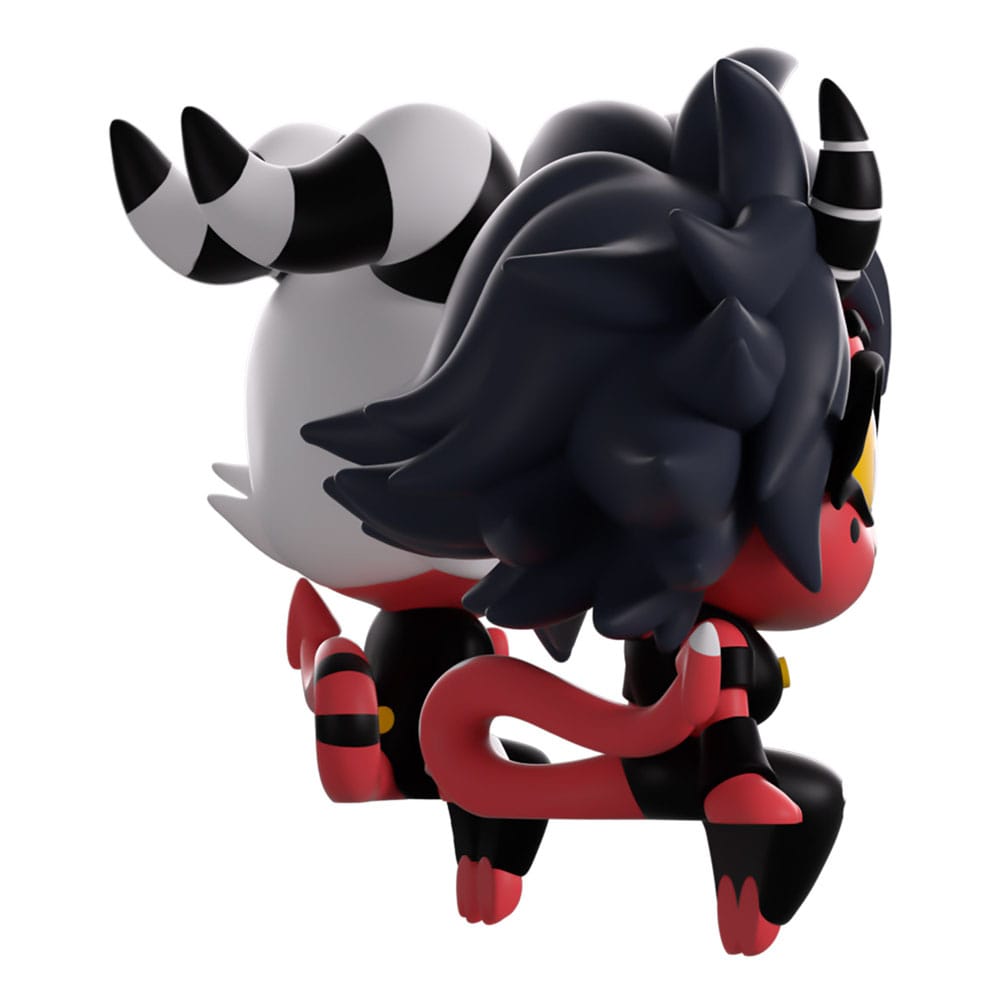 Angled side view of Millie & Moxxie Helluva Boss vinyl figures