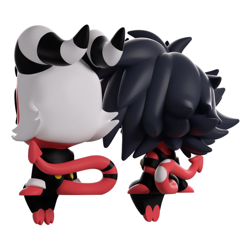 Close angled back view of Millie and Moxxie Monitor Buddiez figures