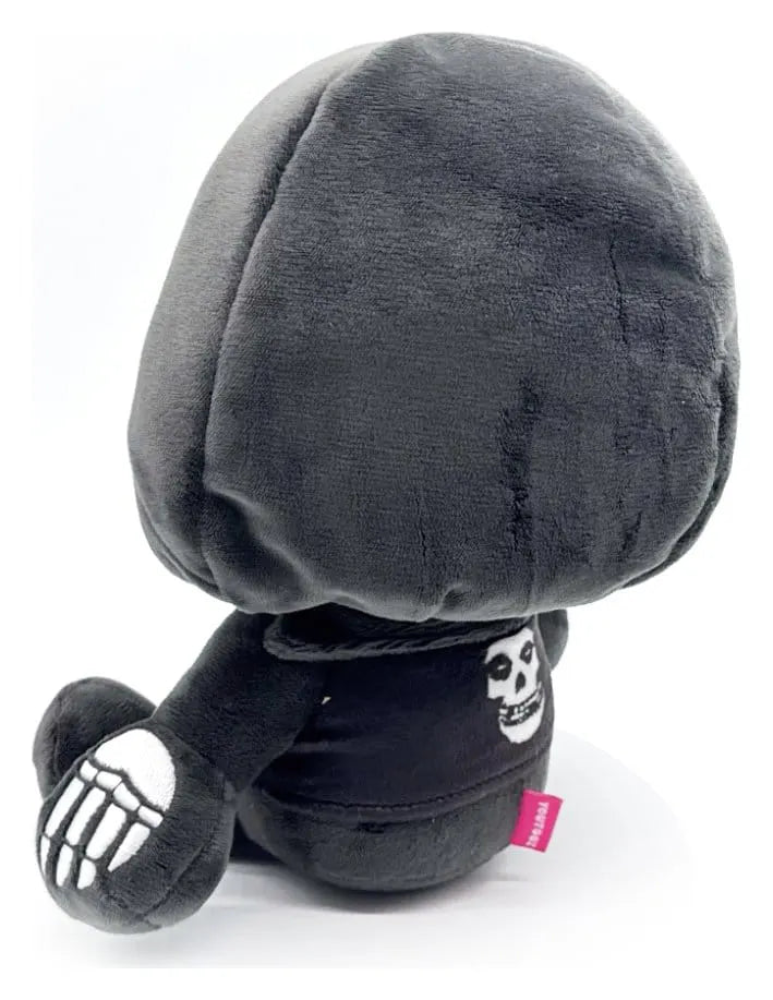 Right side view of the official Misfits Plush by Youtooz highlighting the hood, skeletal hand, and premium minky material.