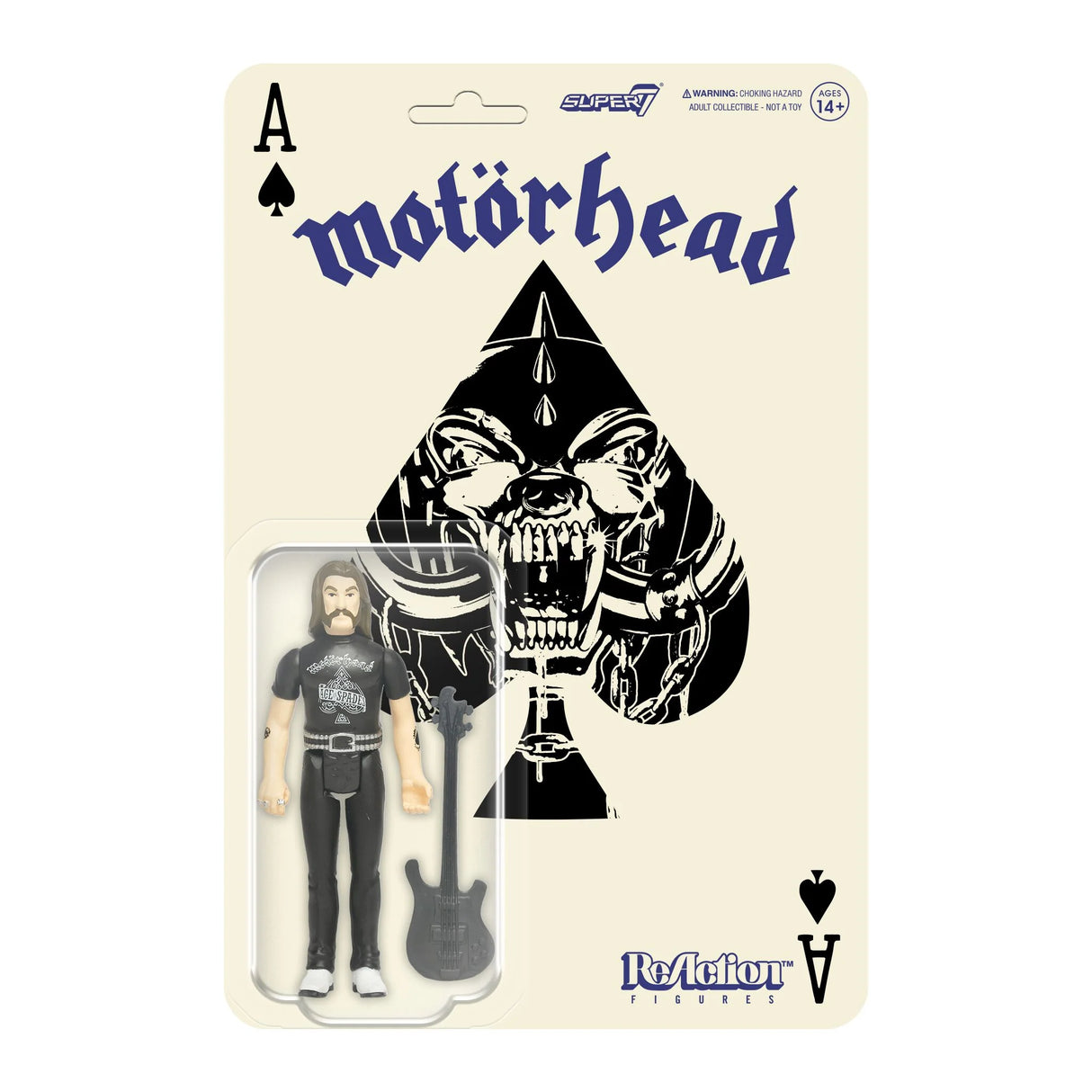 Lemmy ReAction figure on vintage blister card