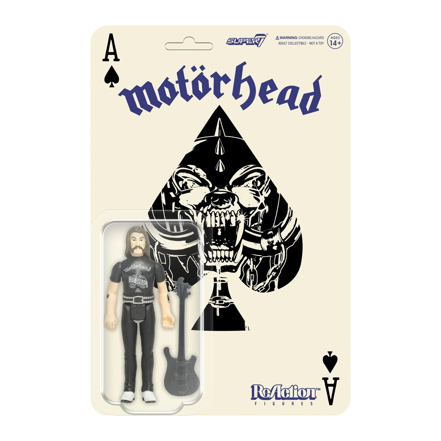 Lemmy ReAction figure on vintage blister card