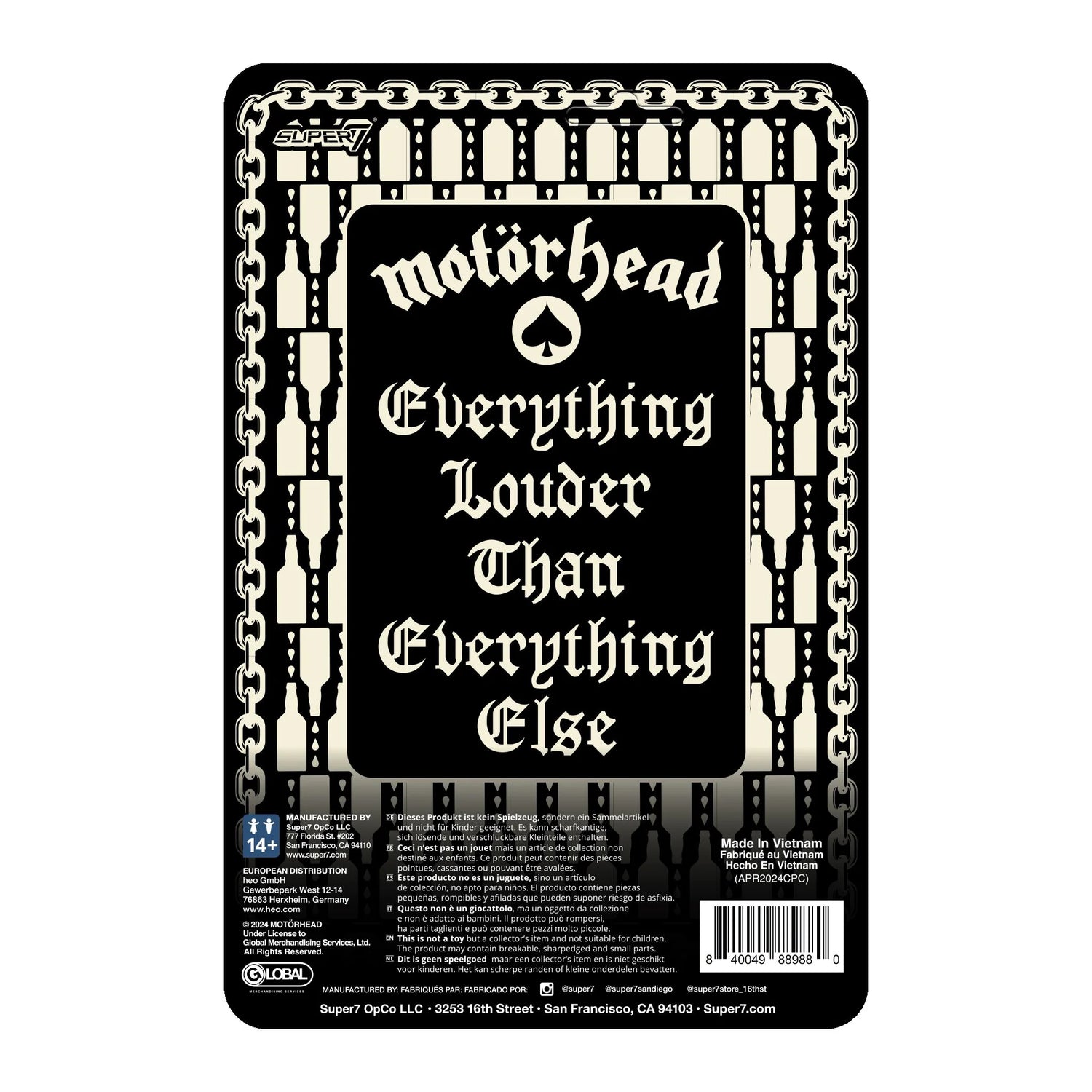 Packaged Ace of Spades Lemmy collectible by Super7