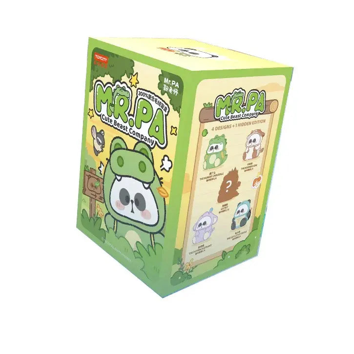MR.PA Cute Beast Company 200% Series Plush Blind Box packaging showing collectible character lineup