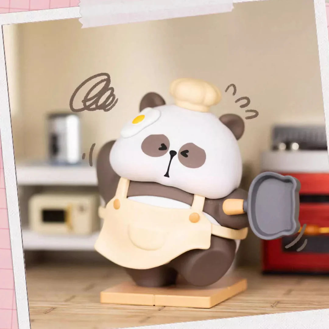 Mr. Pa cooking vinyl figure in a chef outfit with frying pan and egg hat.