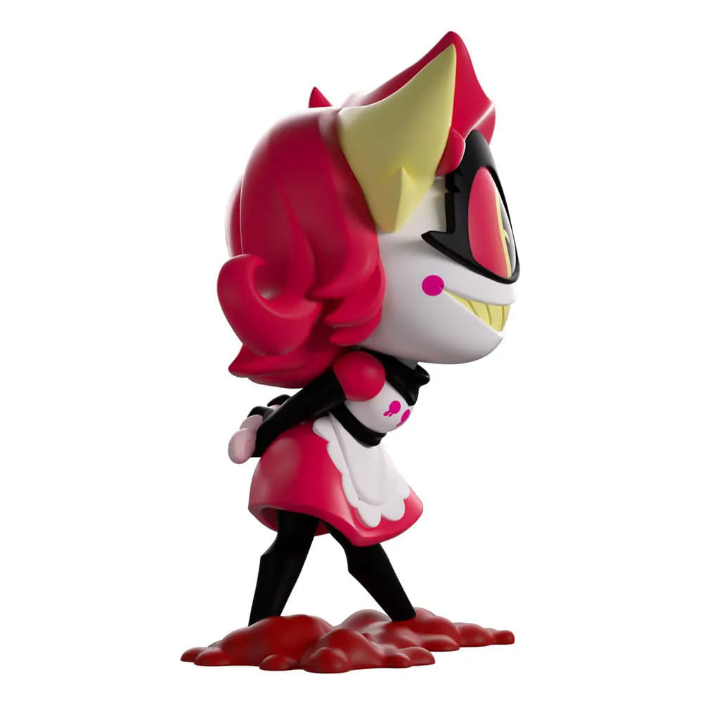 Alternate side view of Niffty Youtooz vinyl figure with large red and yellow eye.