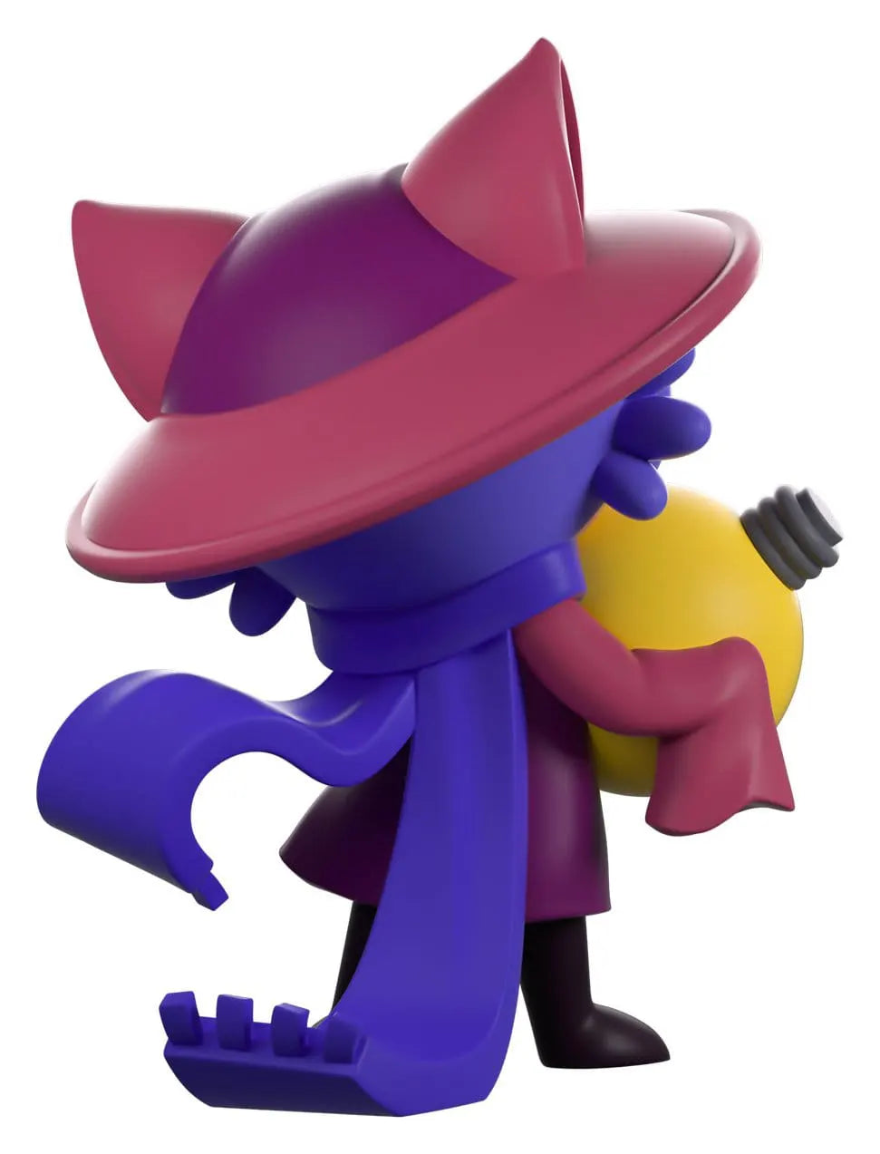 Rear angled view of the Niko OneShot Youtooz Vinyl Figure showing scarf and hat.
