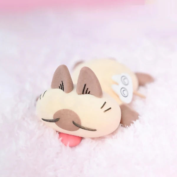 Sleeping Azukisan cat plush-style vinyl figure from Series 3