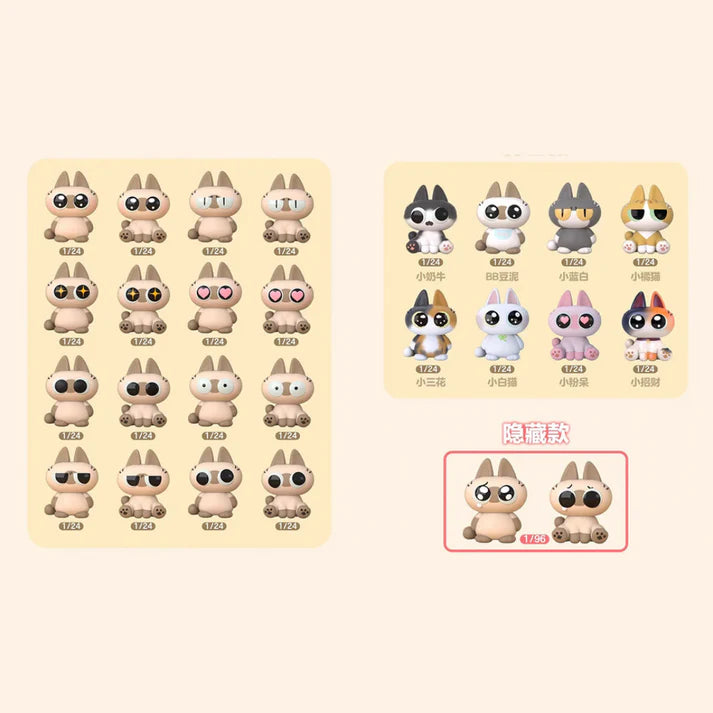 Nobeko Moe Azukisan Mini Bean Series checklist showing collectible character variants and secret editions