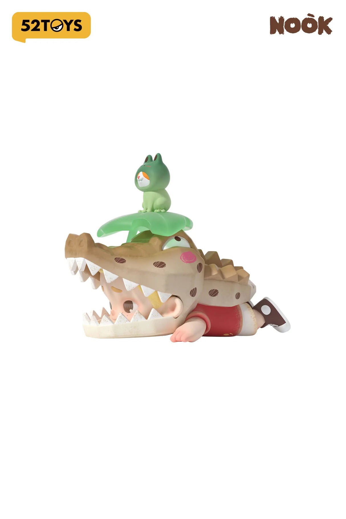 Campfire moment with Nook holding a mug, seated with a cat and mini table setup.