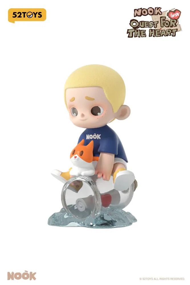 Nook riding a bottle in water with orange cat – 52TOYS collectible