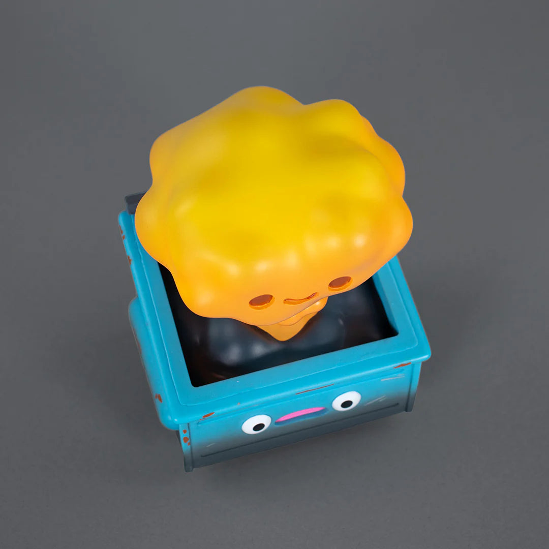 nuclear dumpster fire vinyl figure top view mushroom cloud
