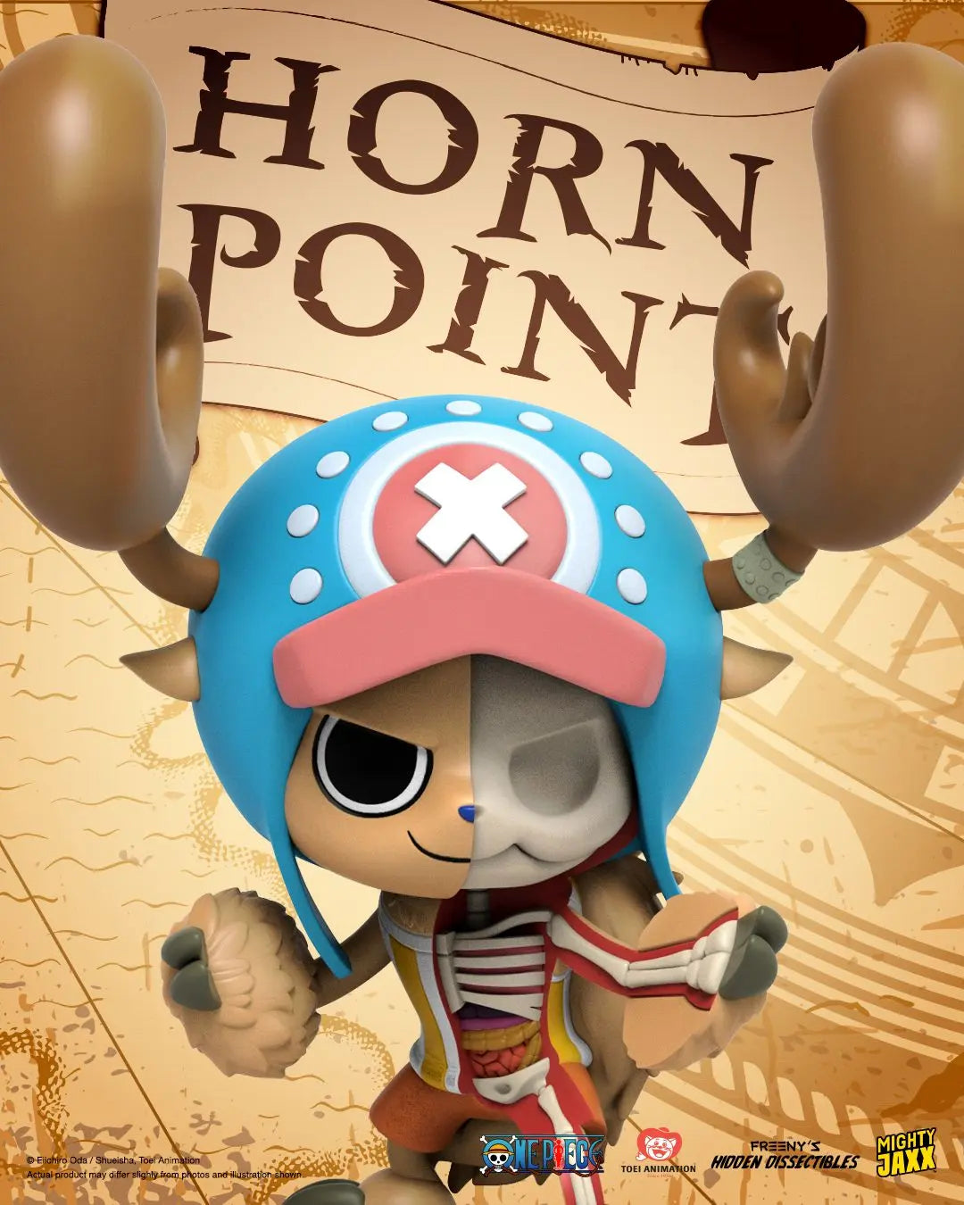 Chopper Horn Point vinyl figure in Jason Freeny dissection style