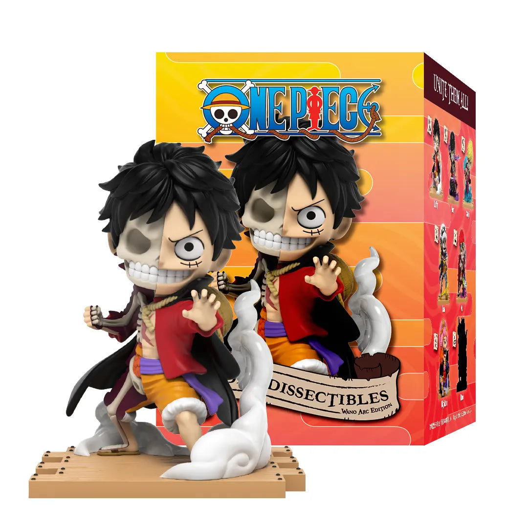 Freeny’s Hidden Dissectibles One Piece Wano Arc Edition Luffy collectible figure with half anatomical cutaway