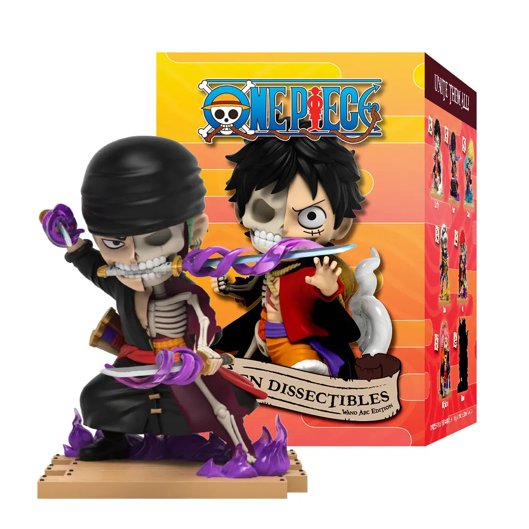 Freeny’s Hidden Dissectibles One Piece Wano Arc Edition Zoro collectible figure with three-sword style and anatomical cutaway