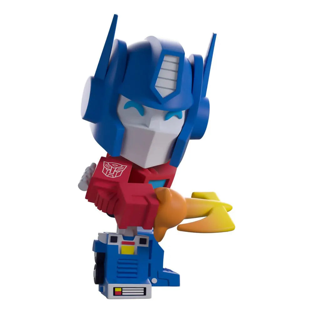 Optimus Prime vinyl figure with Energon Axe front view