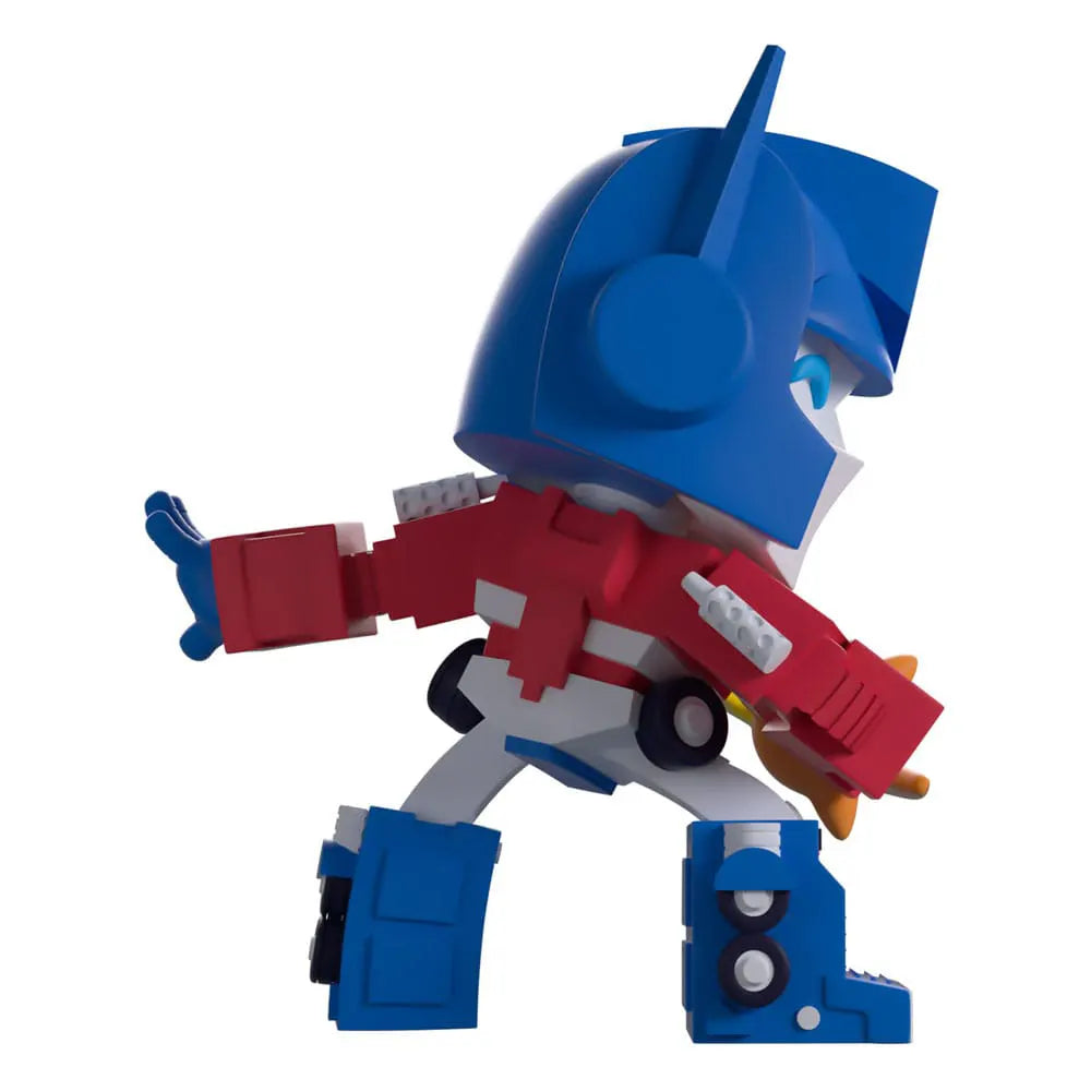 Full side profile of Optimus Prime vinyl figure by Youtooz