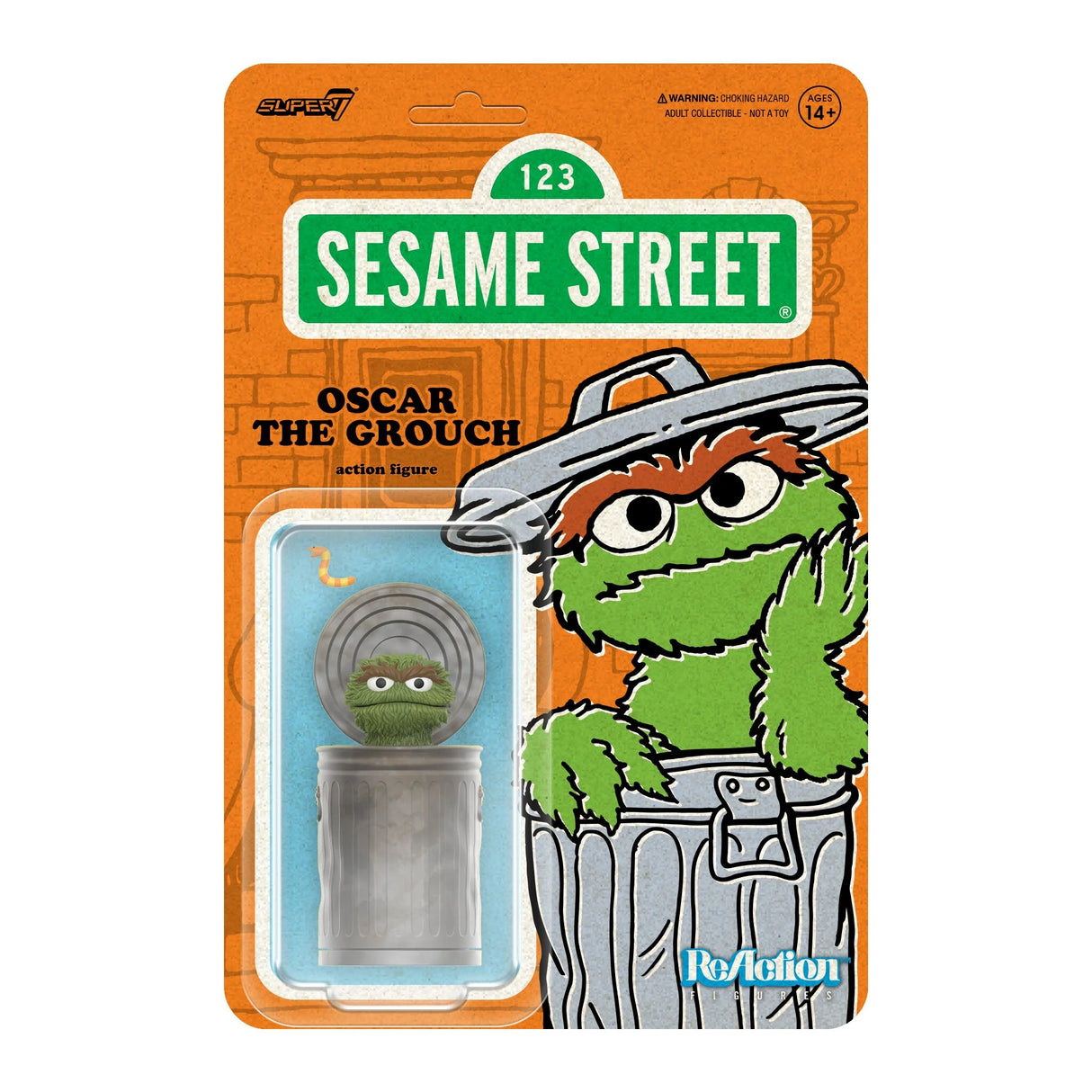 Oscar the Grouch - Sesame Street ReAction Figure Blister