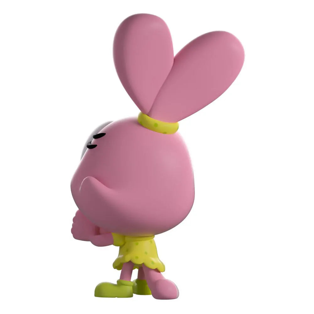 Side profile of Panini Youtooz vinyl figure with large bunny ears and clasped hands.