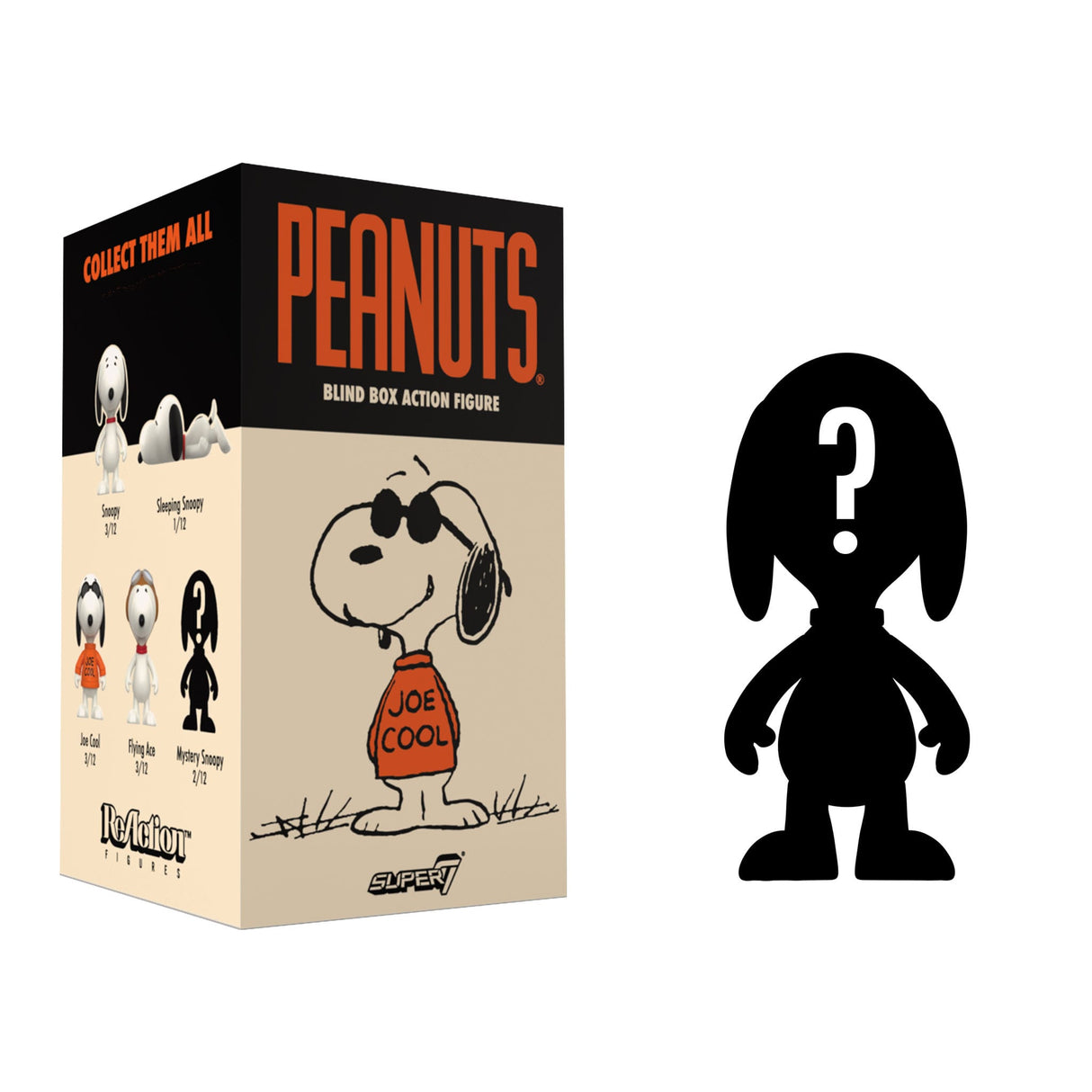 Mystery Snoopy silhouette Peanuts ReAction Figures blind box Wave 06